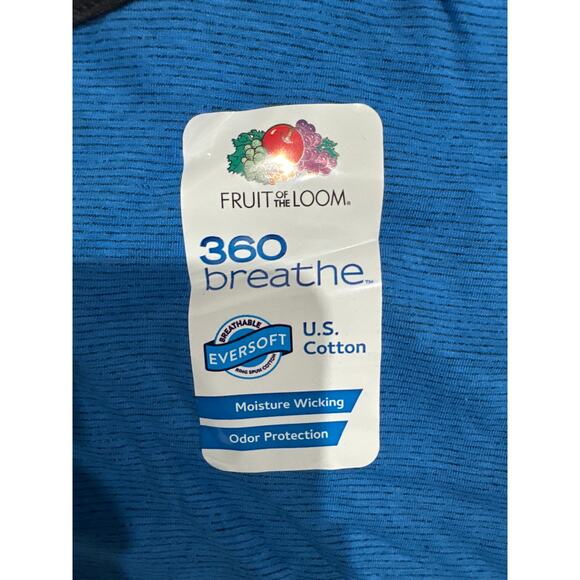 Fruit of The Loom 360 Breathe Men Tank Top - Color: Blue/Black - Size: 2XL - Picture 4 of 7